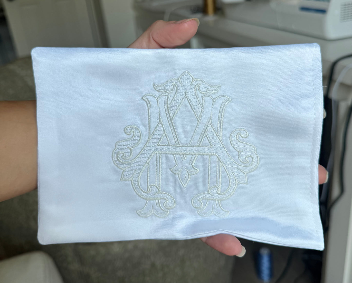 Bouquet wrap shuler monogram
