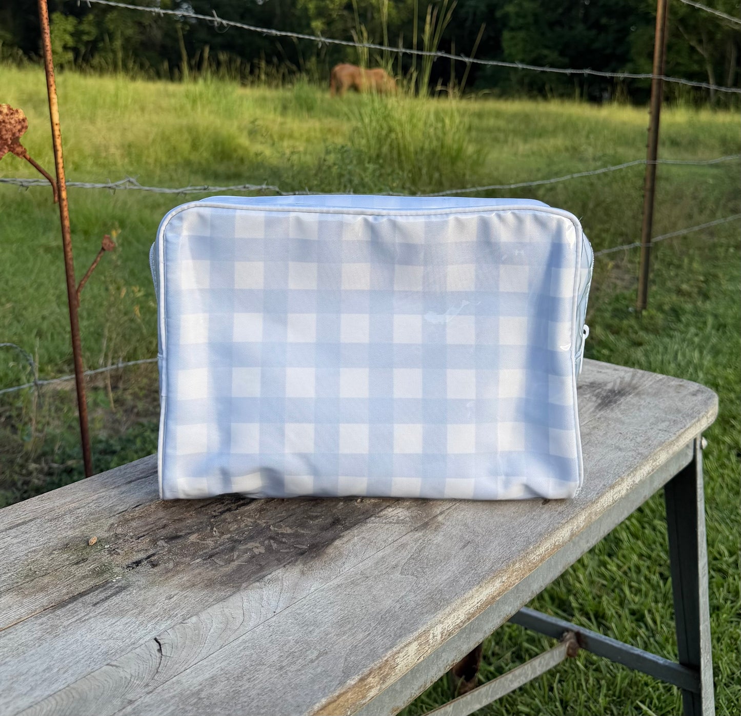 Blue Gingham Bag