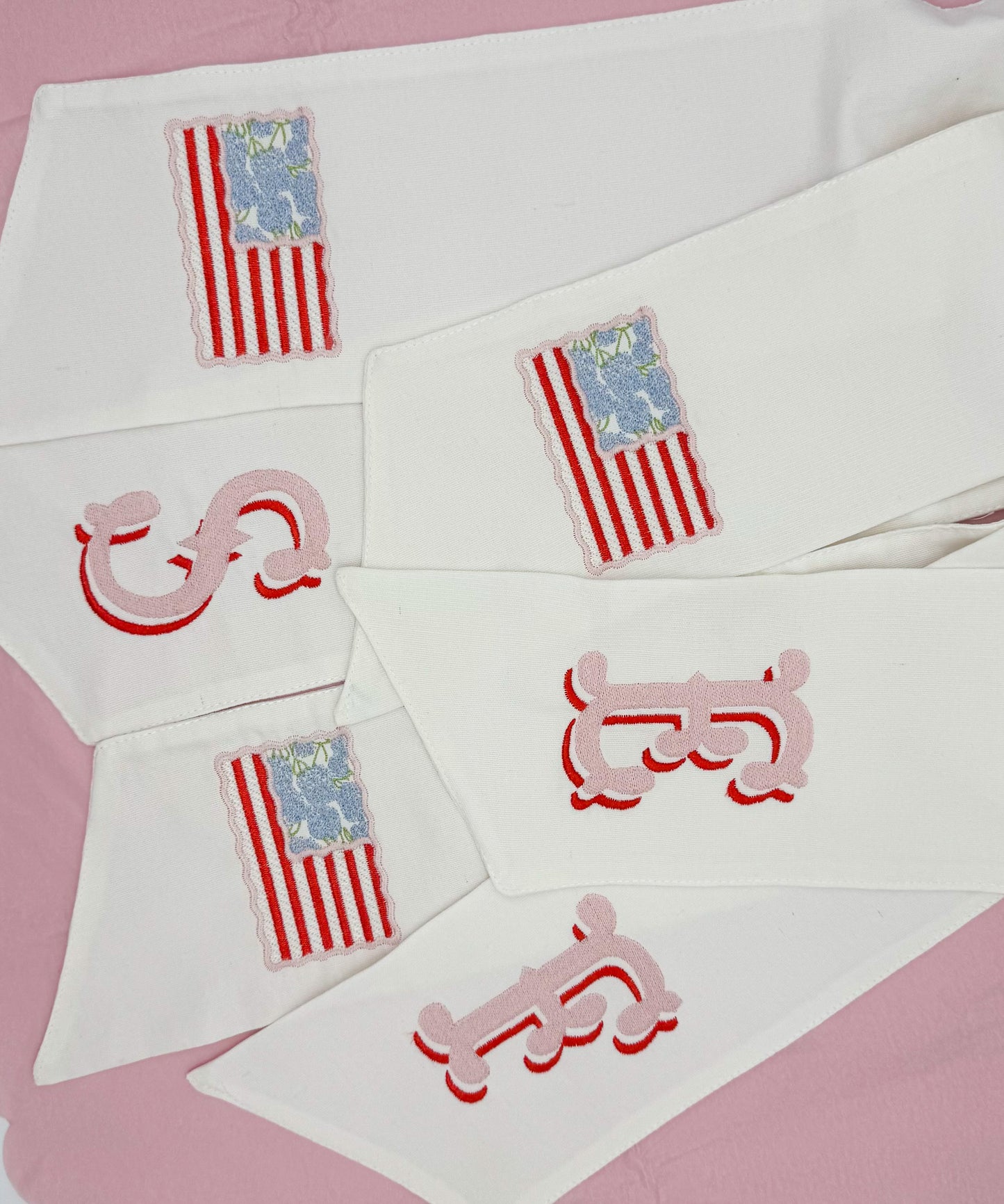 Hydrangea Flag sash
