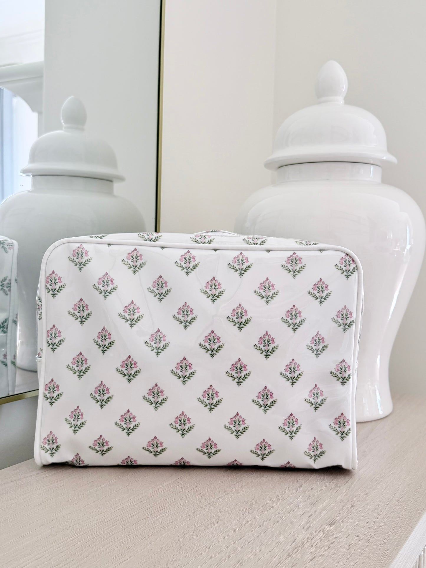 Pink and Green Floral Bag