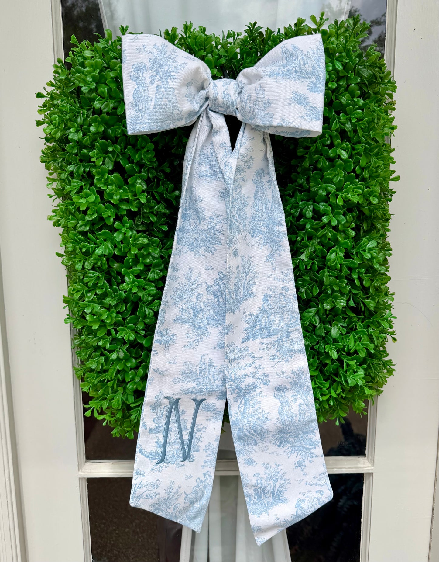 Toile Bow sash