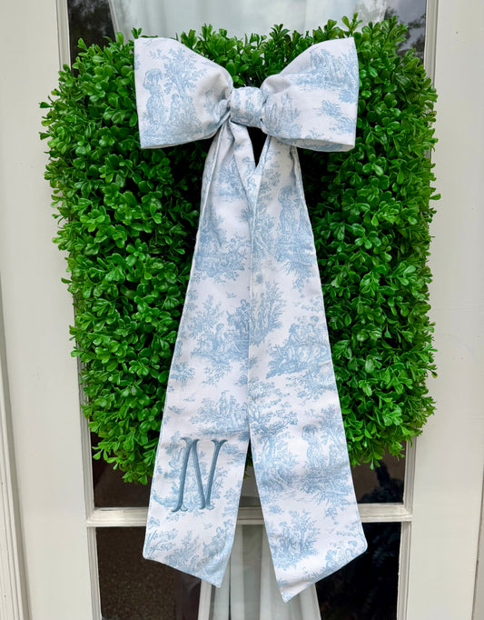 Toile Bow sash