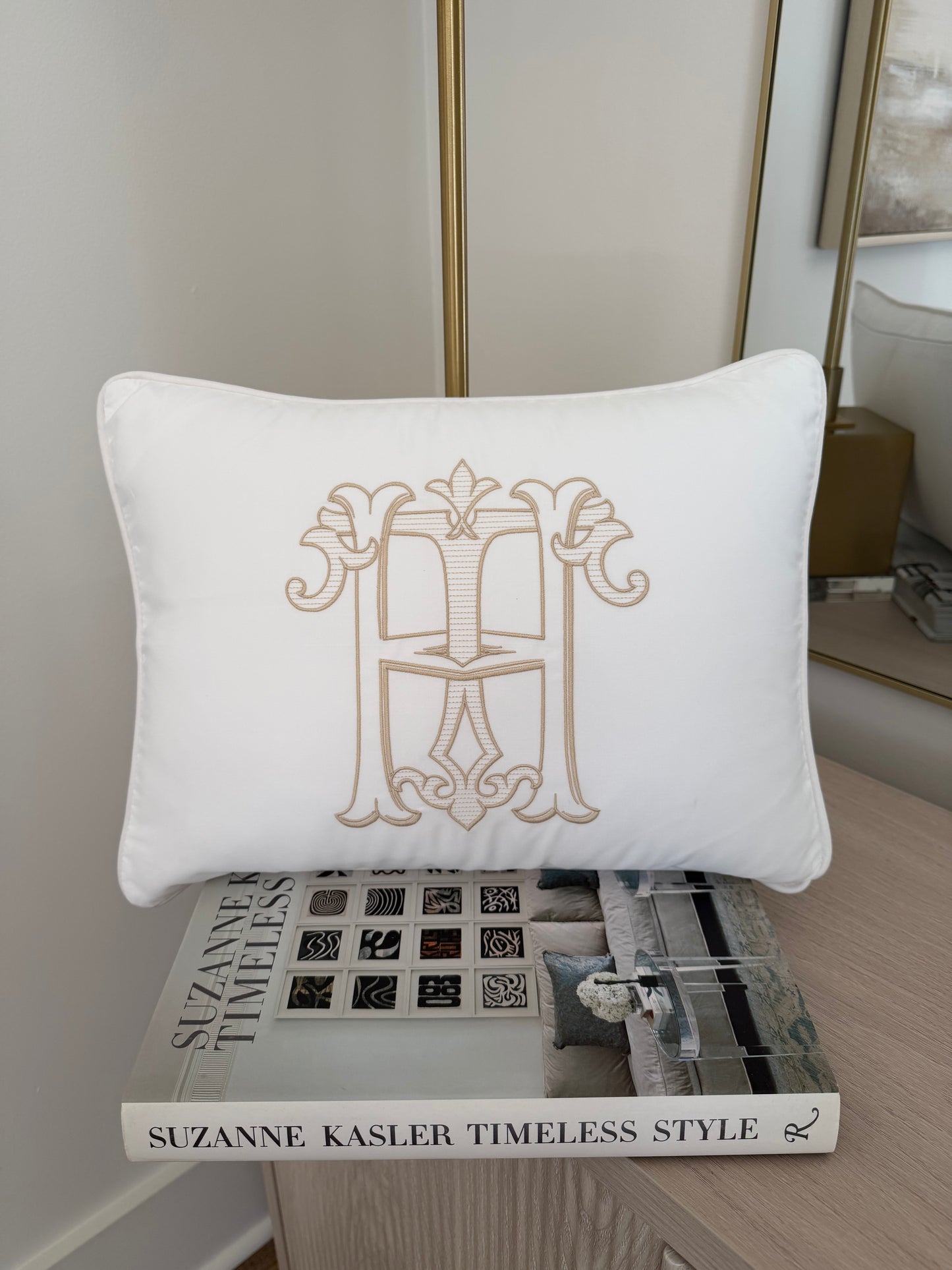 Double Initial Pillow