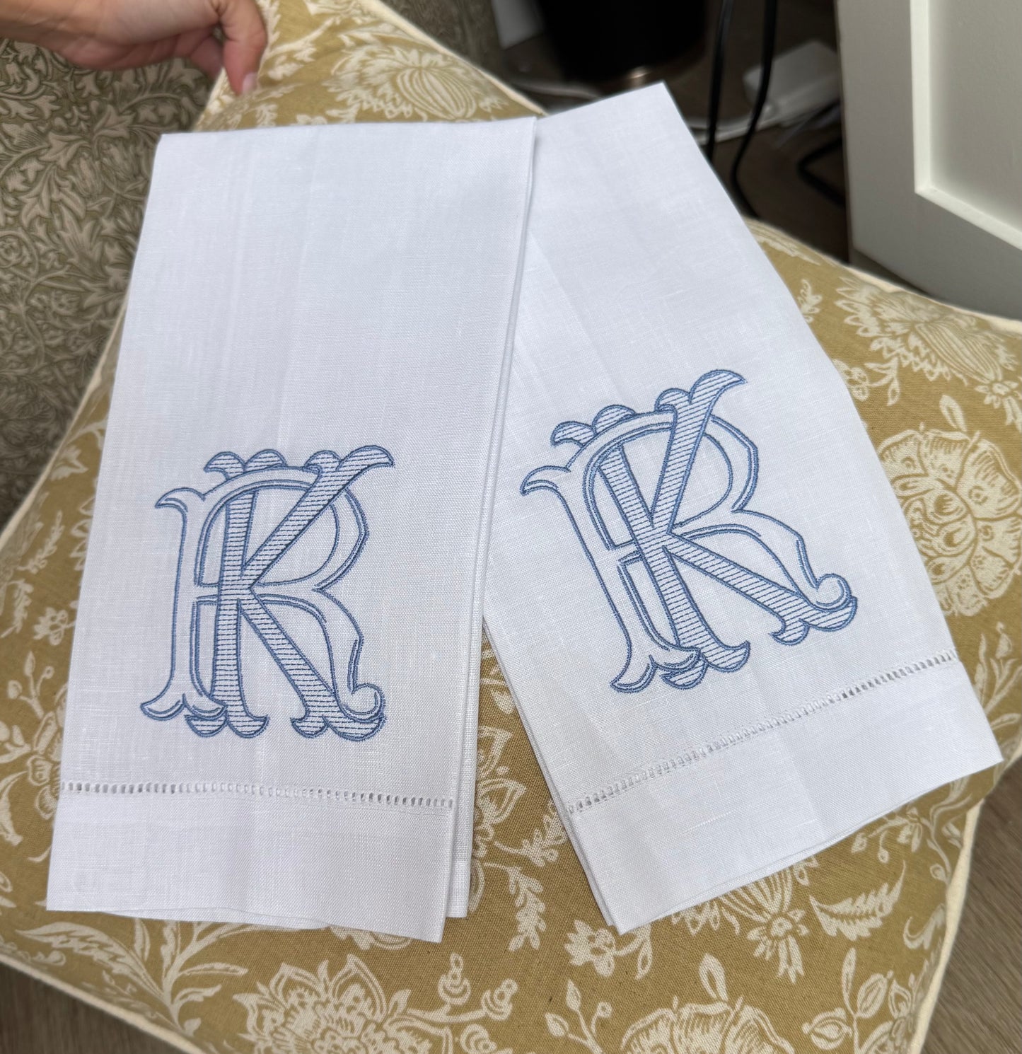 Double monogram towels