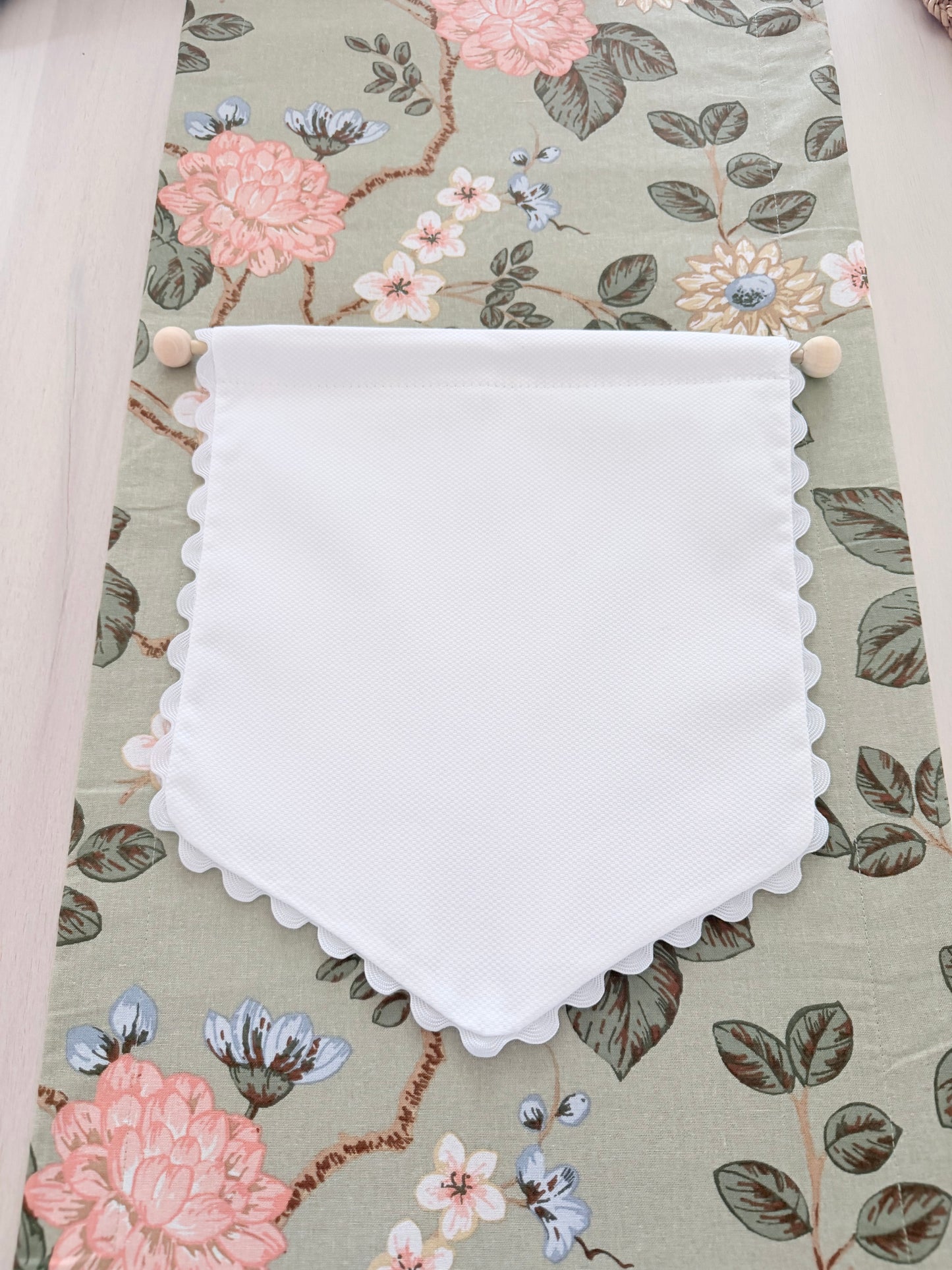 Cotton Pique Scalopped Baby Banner
