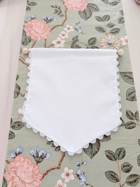 Cotton Pique Scalopped Baby Banner