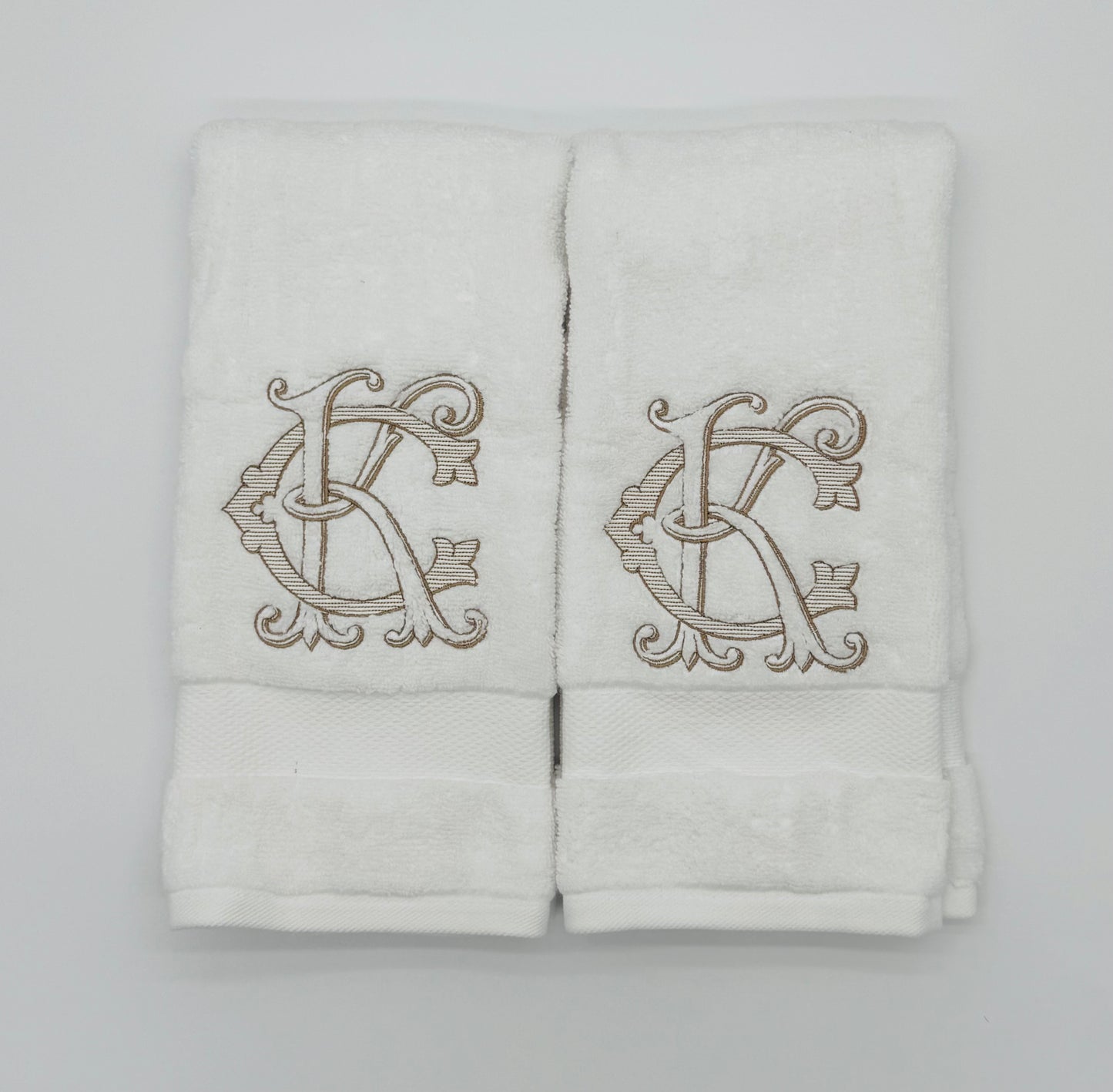 Double monogram towels