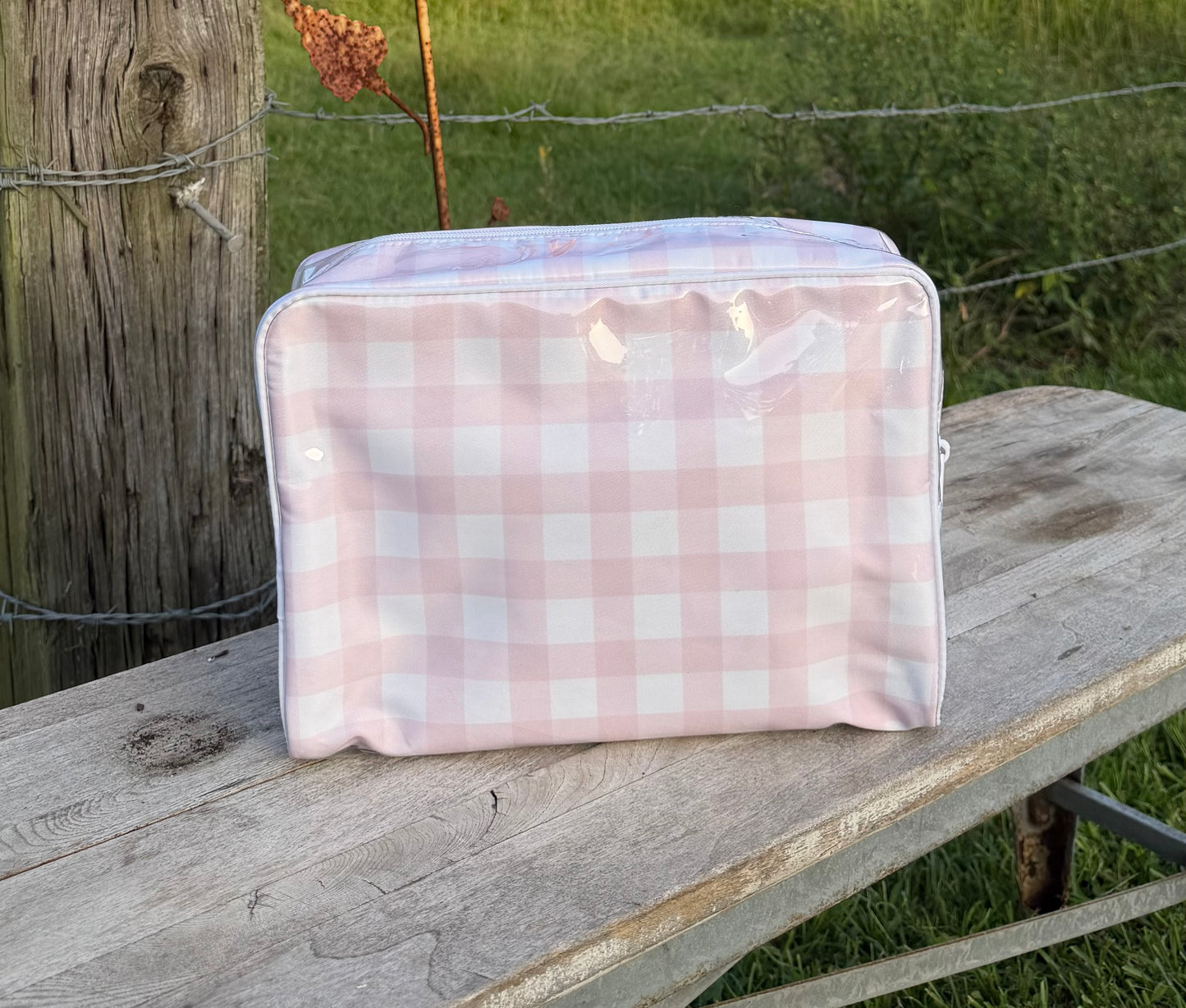 Pink Gingham Bag