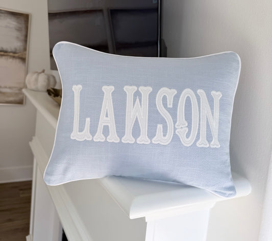Blue linen Pillow