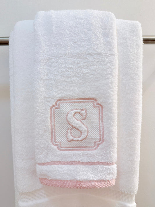 Pink Monogram Towel