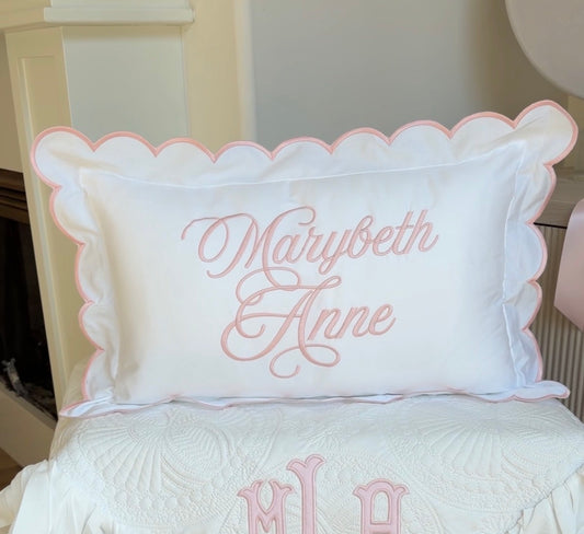 Script Heirloom Pillow