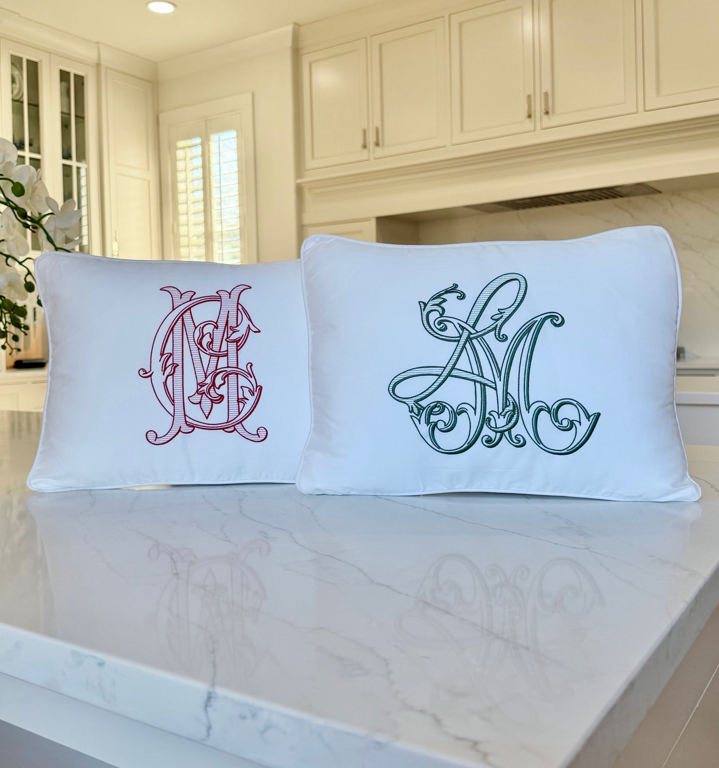 Double Initial Pillow